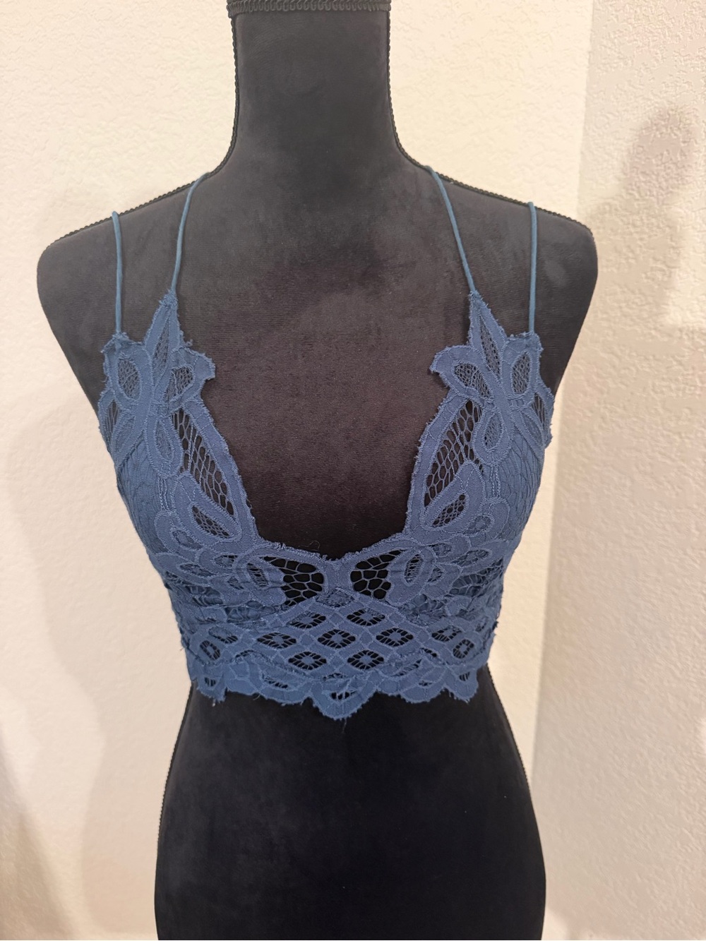 Free People Lace Bandeau Bralette - Turquoise